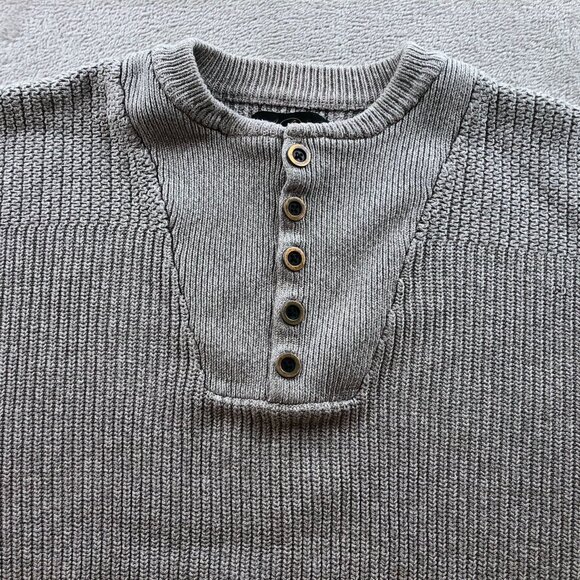 RedHead Men Sweater Size XL Ribbed Knit Henley Pullover Cozy Gray Classic Casual - Picture 12 of 14